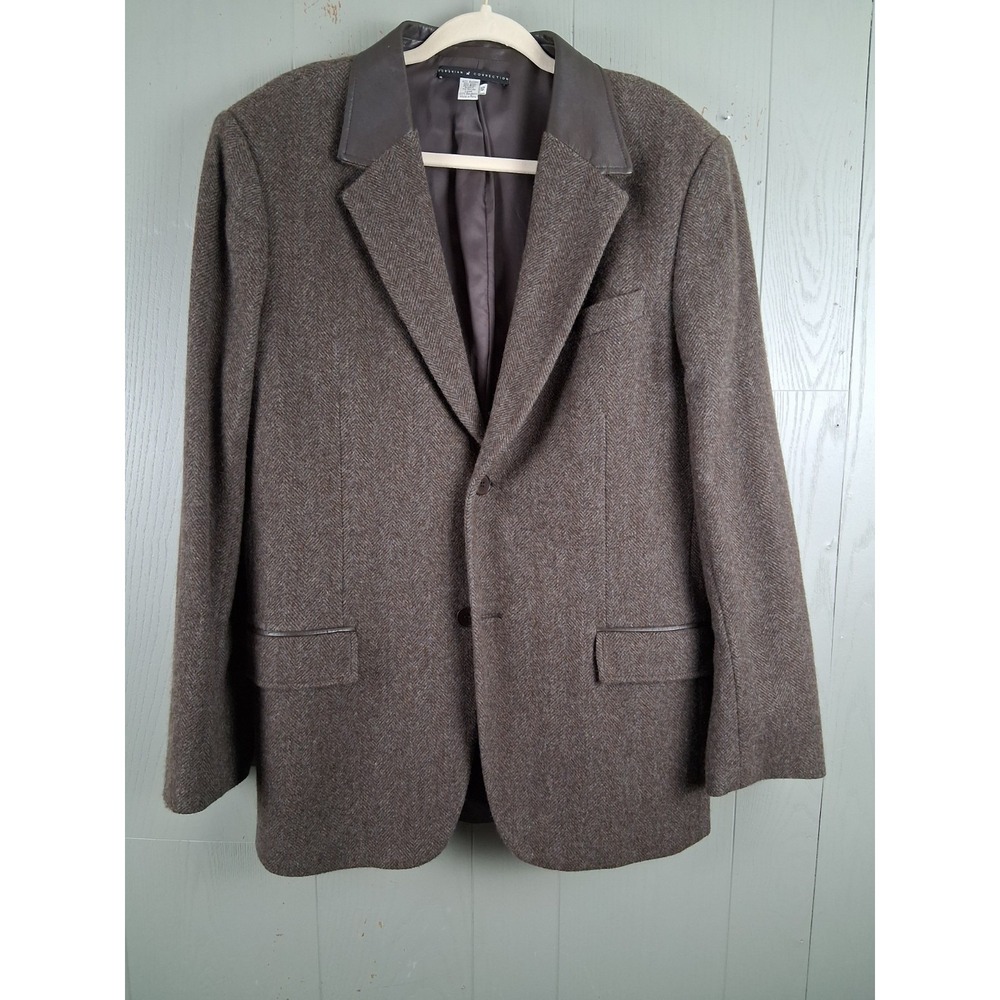 Peruvian Connection Blazer Mens 40 Herringbone Angora Wool Alpaca Sport Coat‎